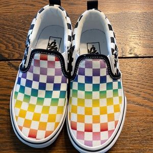 Rainbow Checkered Vans | size 13